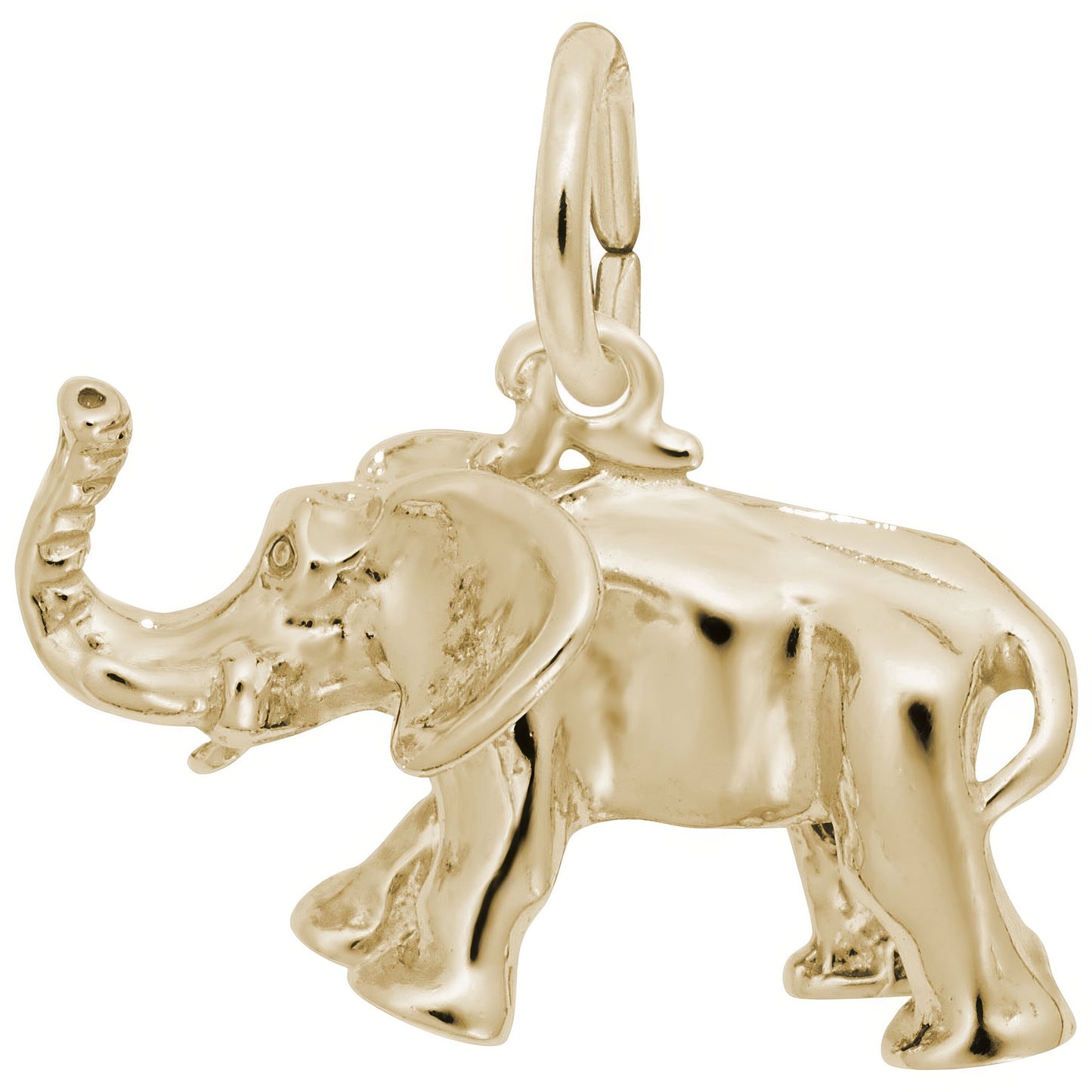 Sterling Silver Elephant Charm - 12mm x 19mm