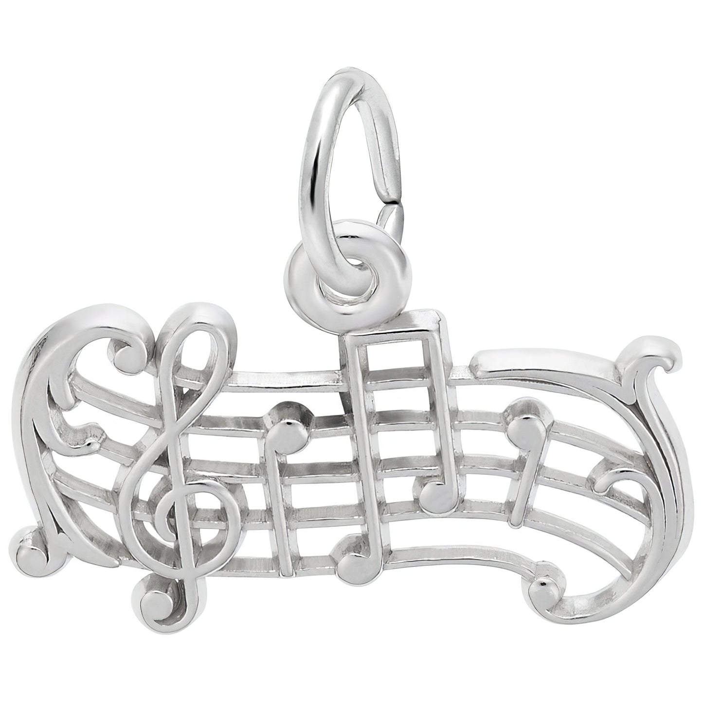 Sterling Silver Music Staff Charm