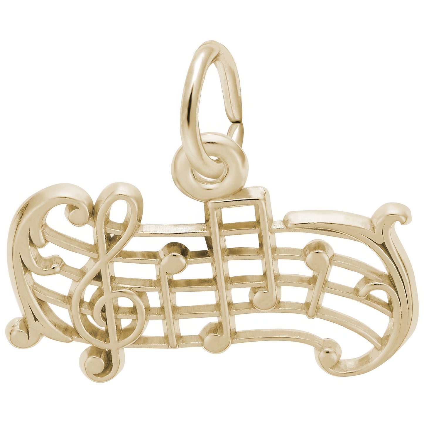 Sterling Silver Music Staff Charm