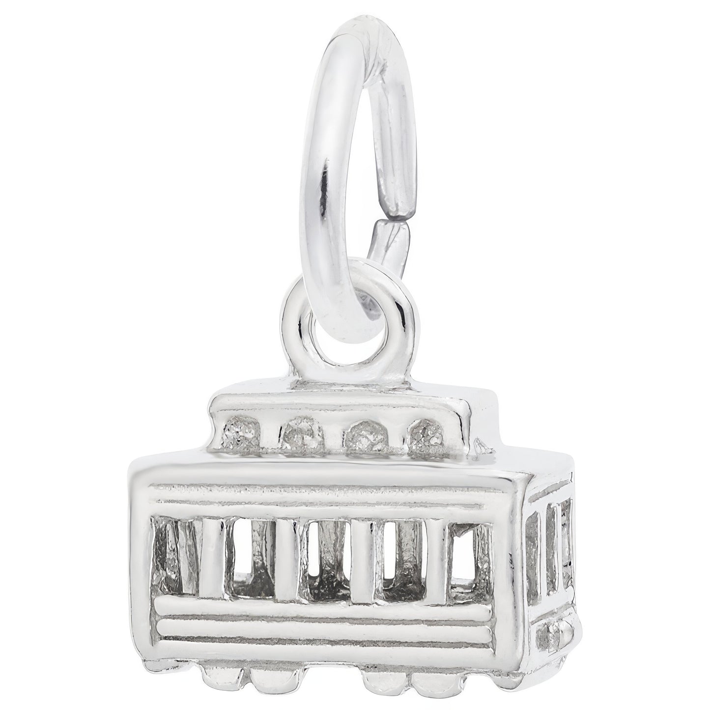 Classic Cable Car Charm - Metal - Sterling Silver