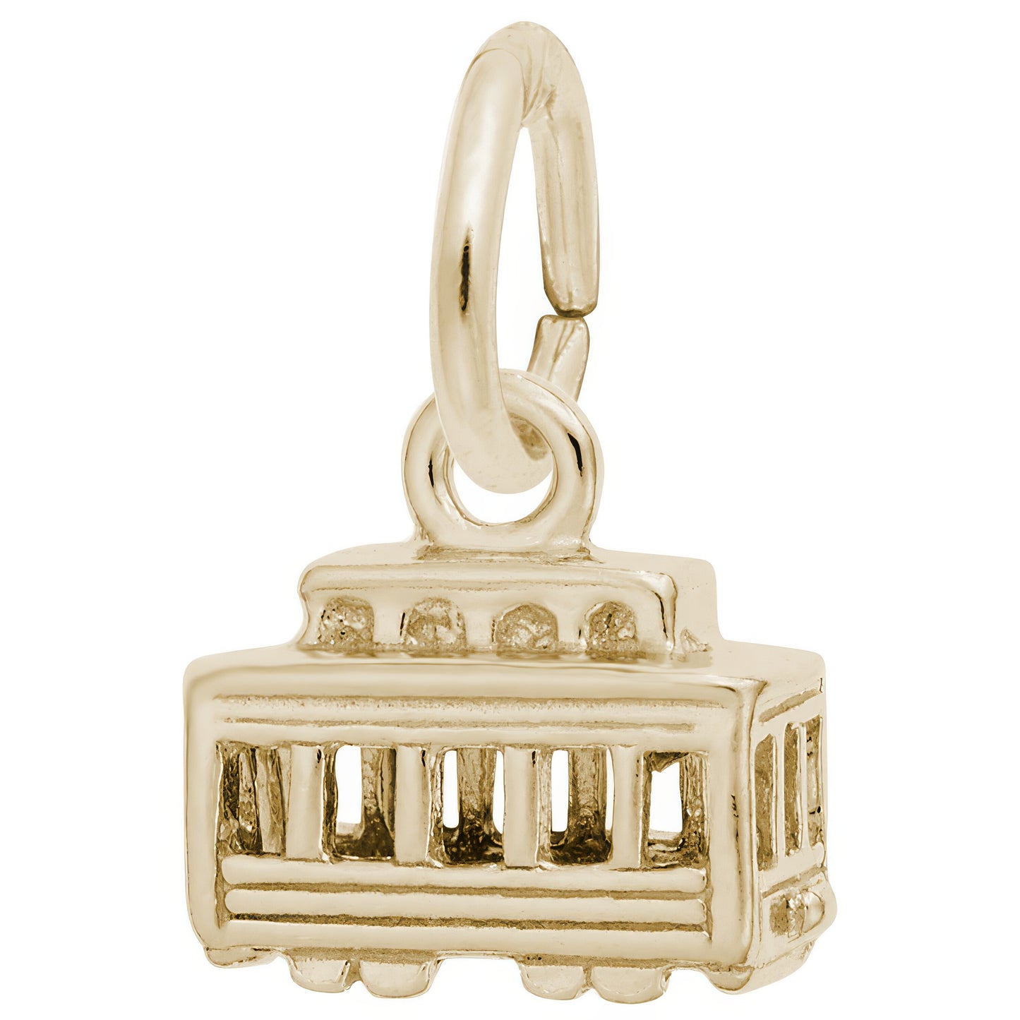 Classic Cable Car Charm - Metal - Sterling Silver
