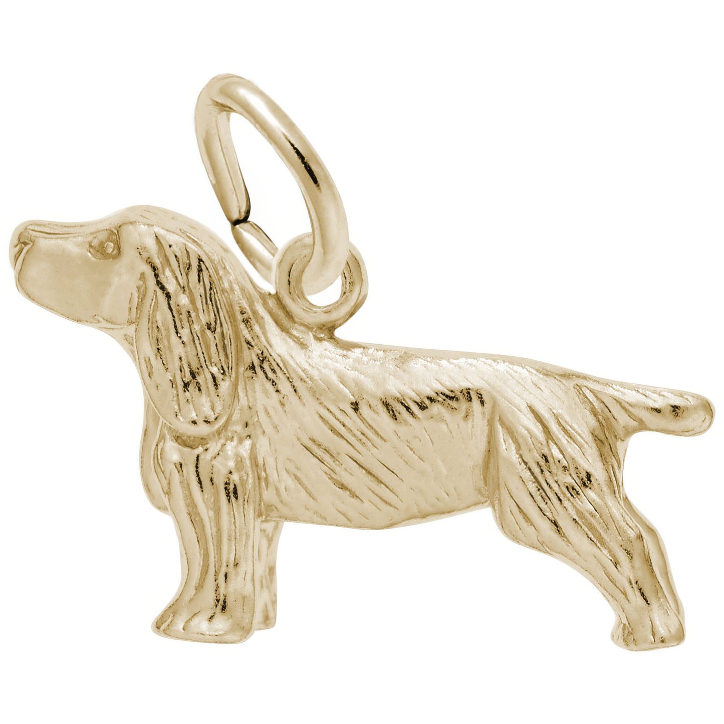Springer Spaniel Dog Charm - Metal - Sterling Silver