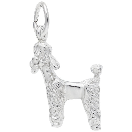 Standard Poodle Charm - Metal - Sterling Silver