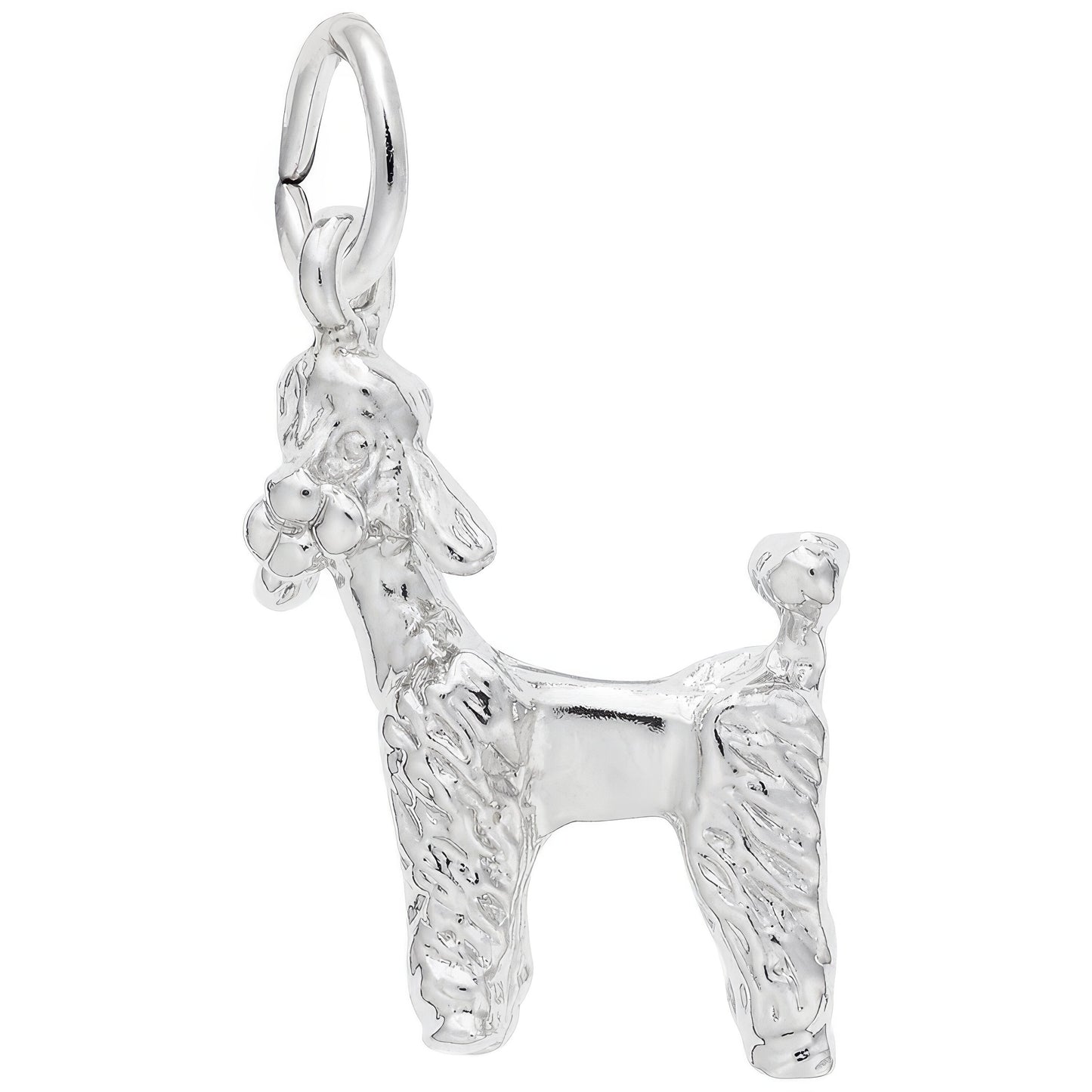 Standard Poodle Charm - Metal - Sterling Silver