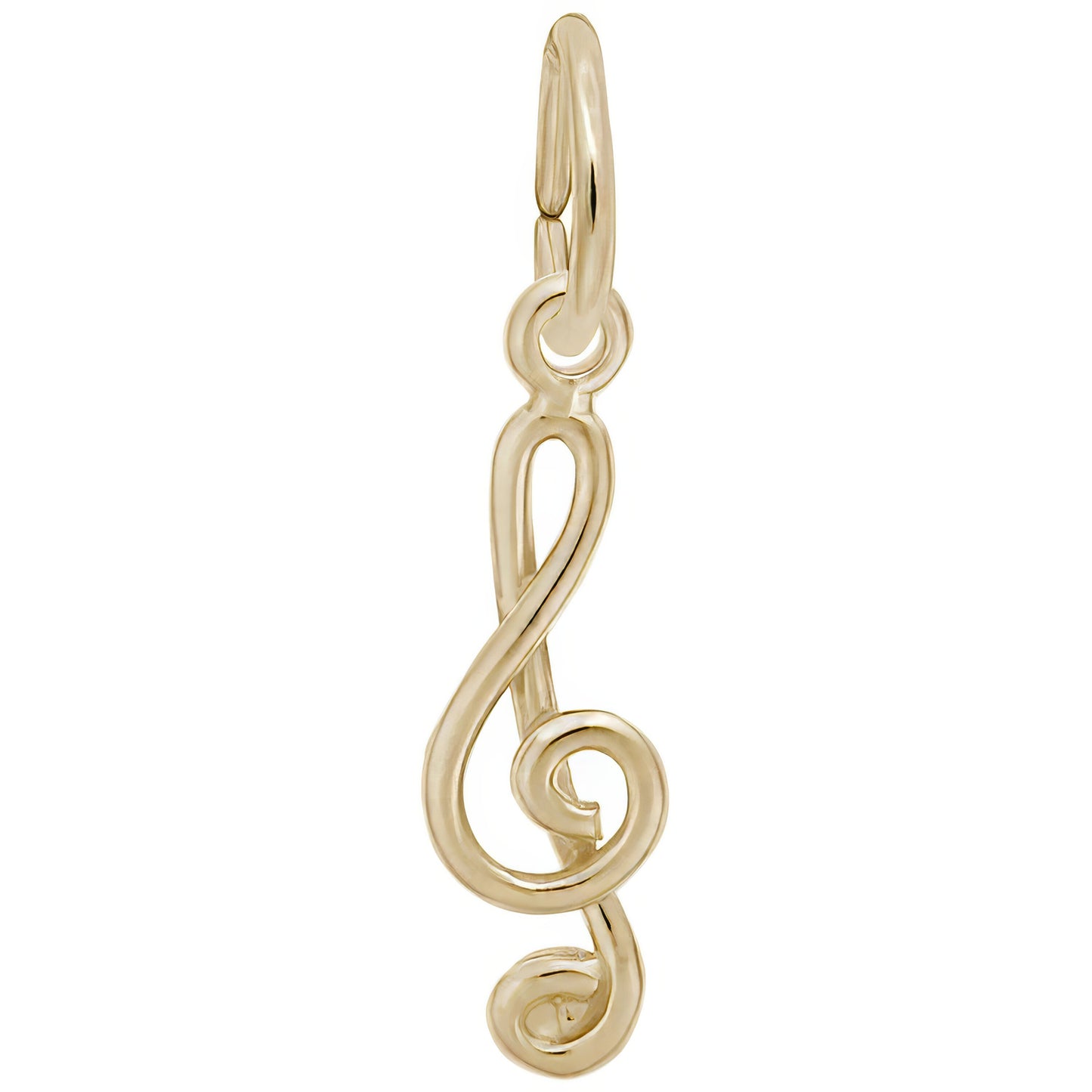 Elegant Treble Clef Charm - Metal - Sterling Silver