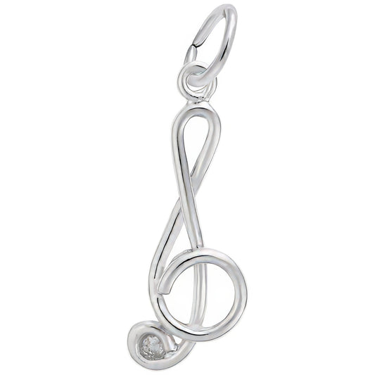 Charms Sterling Silver Treble Clef Charm