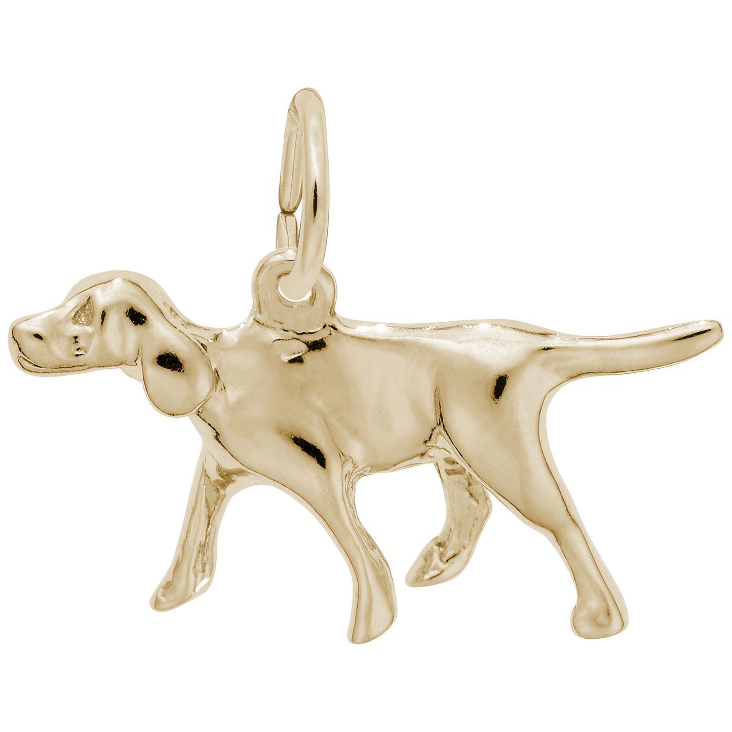 German Shorthaired Pointer Dog Charm - Metal - Sterling Silver