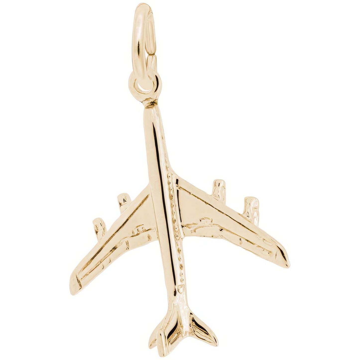 Airplane Charm, Sterling Silver