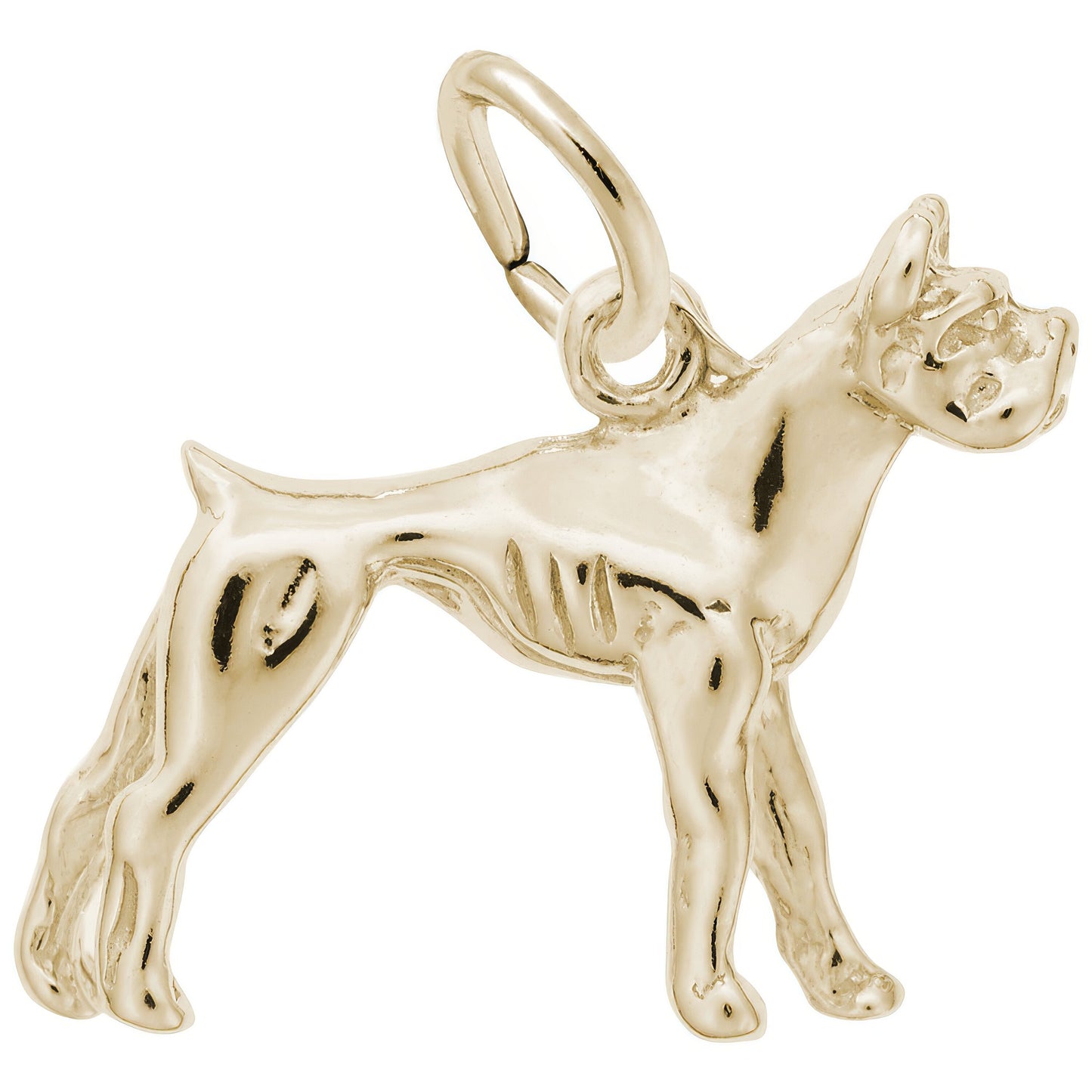 Sterling Silver Boxer Dog Charm
