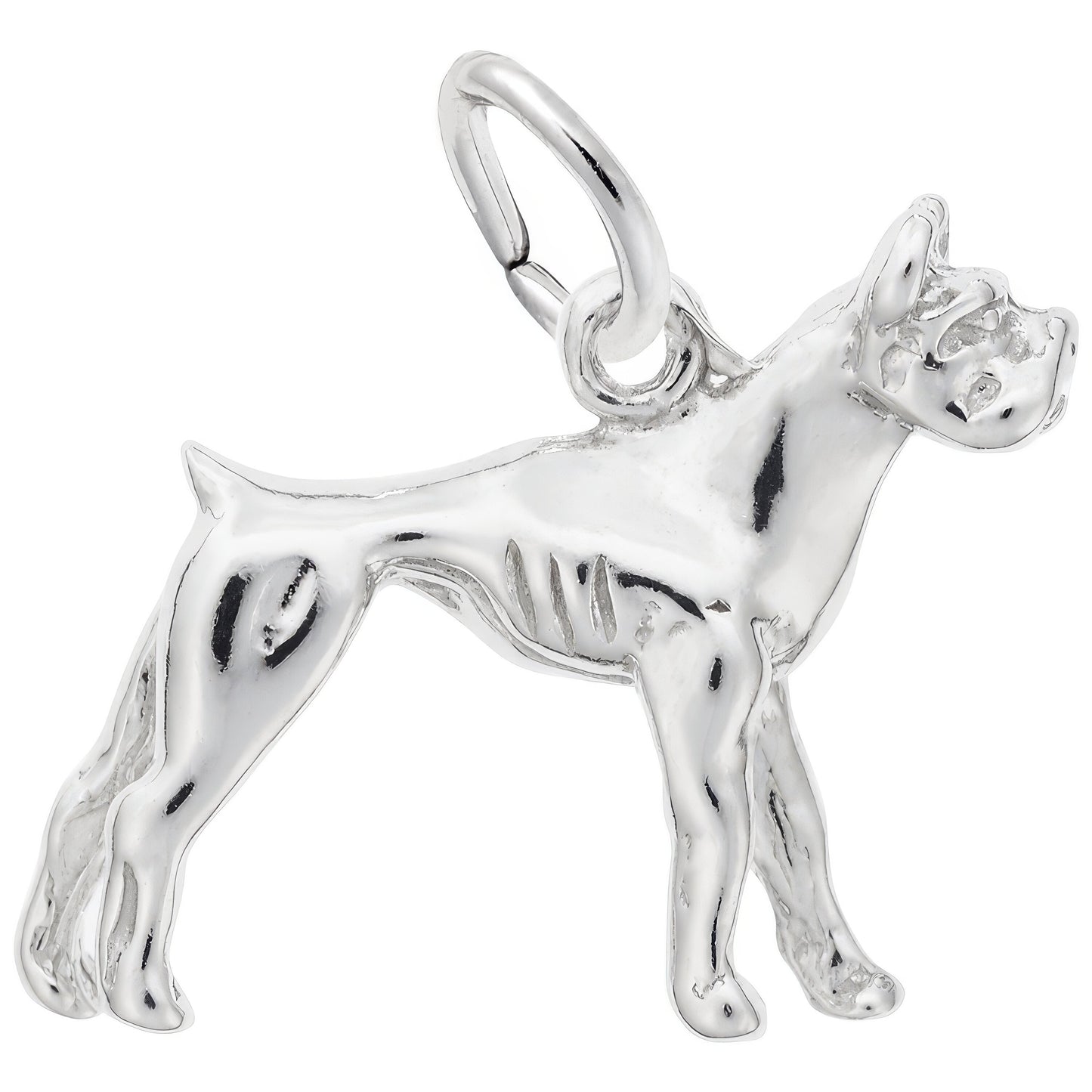 Sterling Silver Boxer Dog Charm