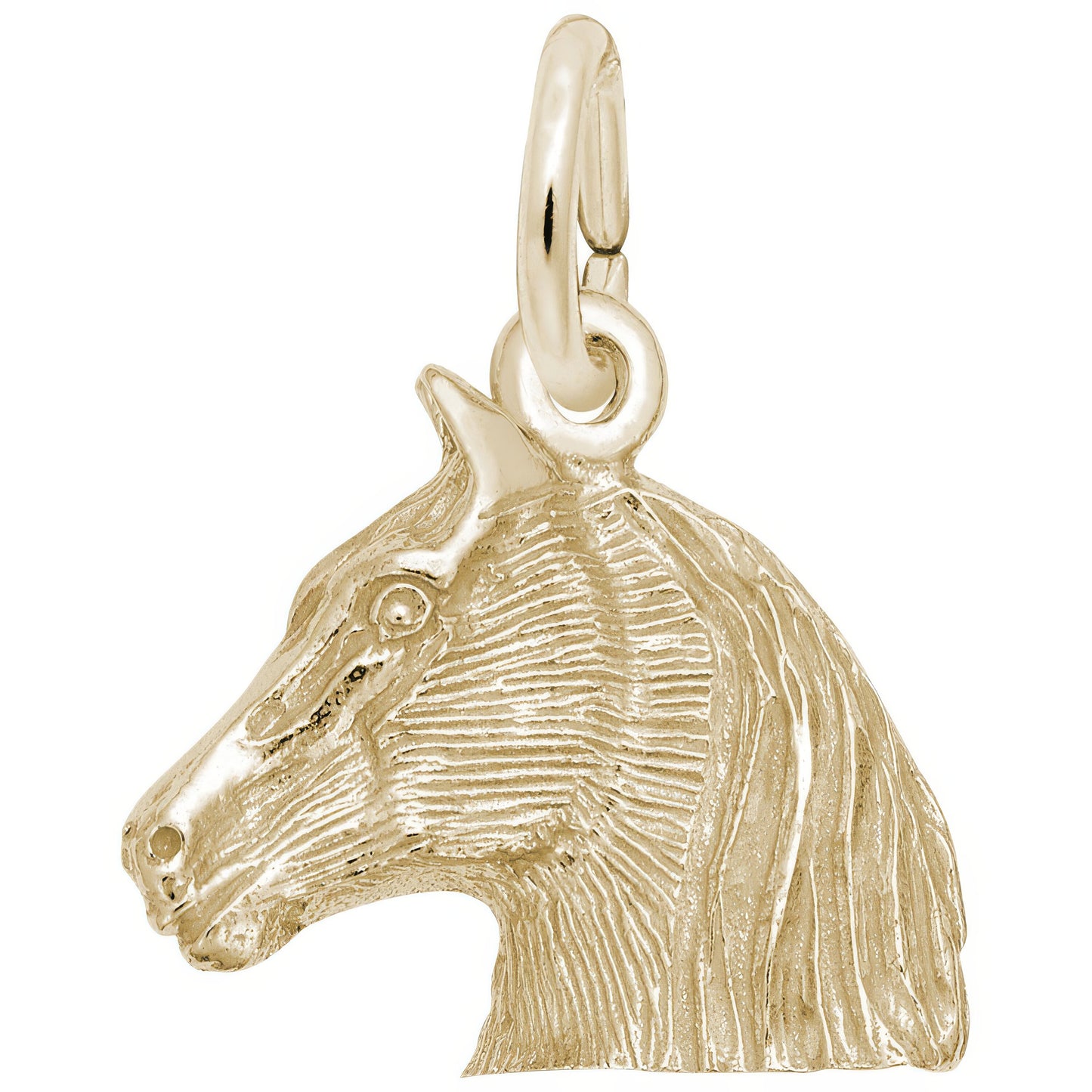 Horse Head Charm - Metal - Sterling Silver