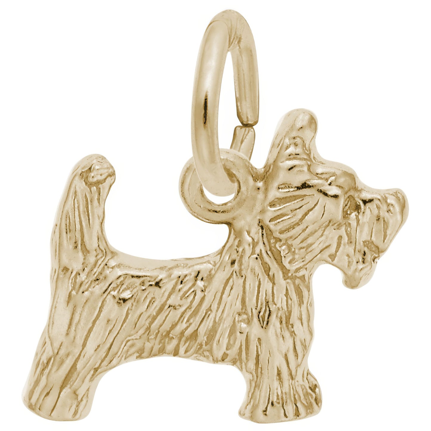 Small Scottie Dog Charm - Metal - Sterling Silver