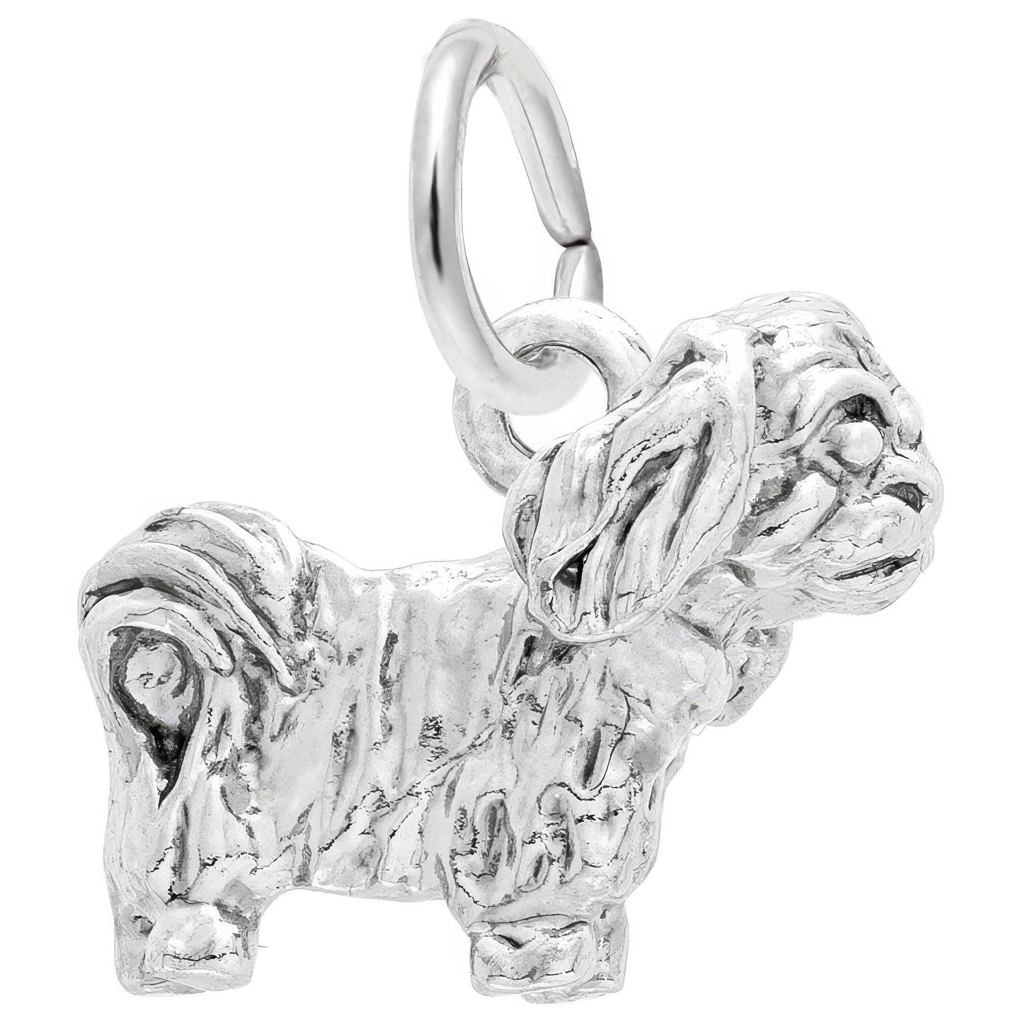 Pekinese Dog Charm, Sterling Silver
