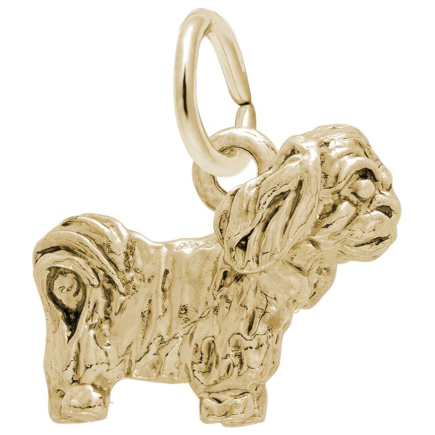 Pekinese Dog Charm, Sterling Silver