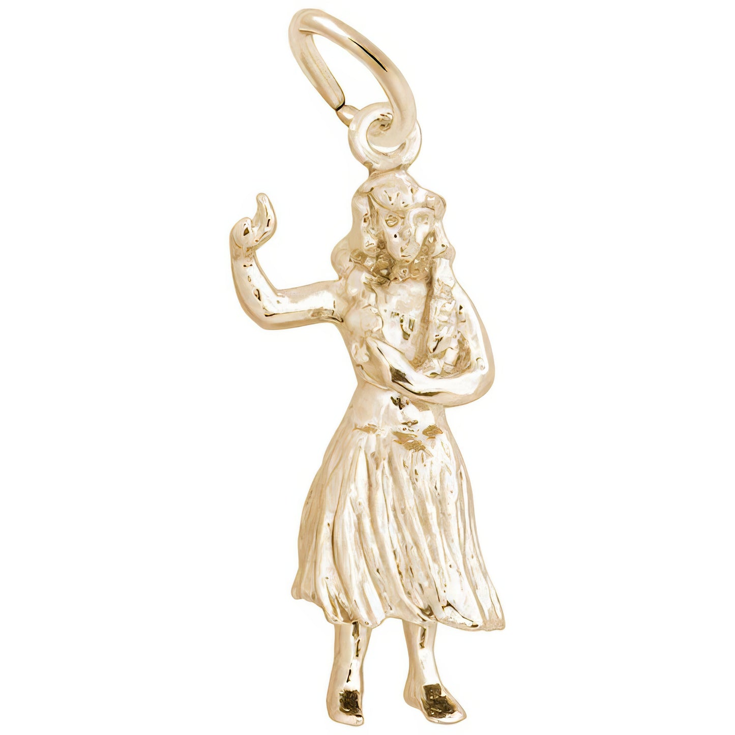 Hula Dancer Charm, Sterling Silver