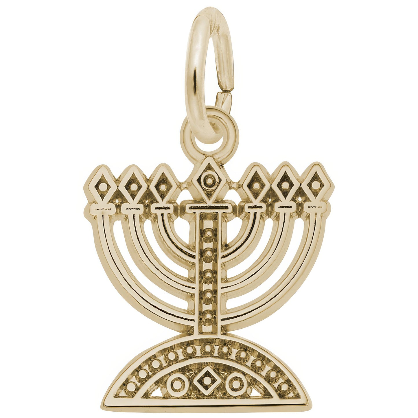 Menorah Charm - Metal - Sterling Silver