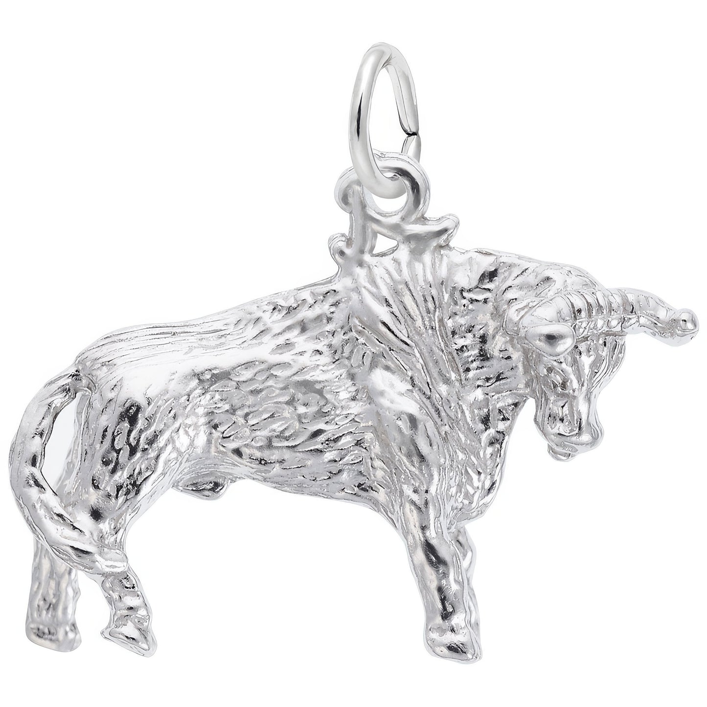 Bull Charm - Metal - Sterling Silver