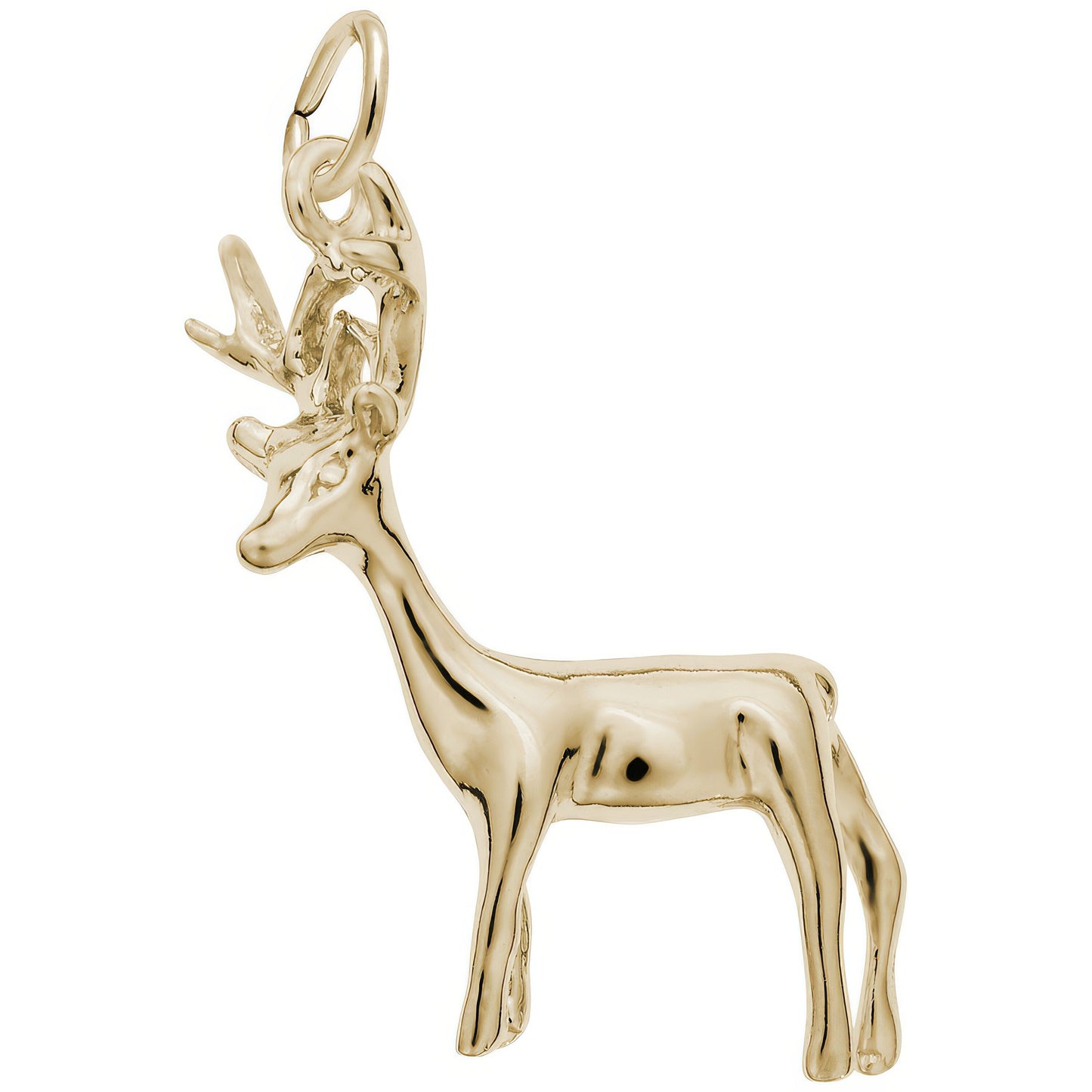 Buck Deer Charm - Metal - Sterling Silver