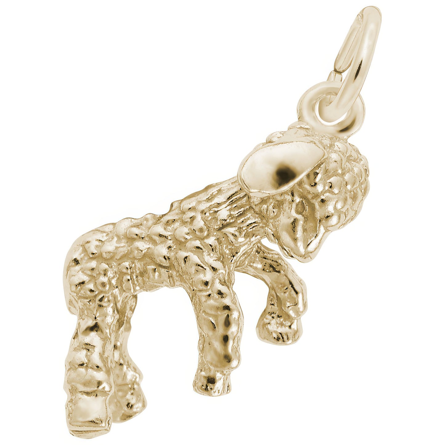 Sterling Silver Lamb Charm - 17mm x 11mm