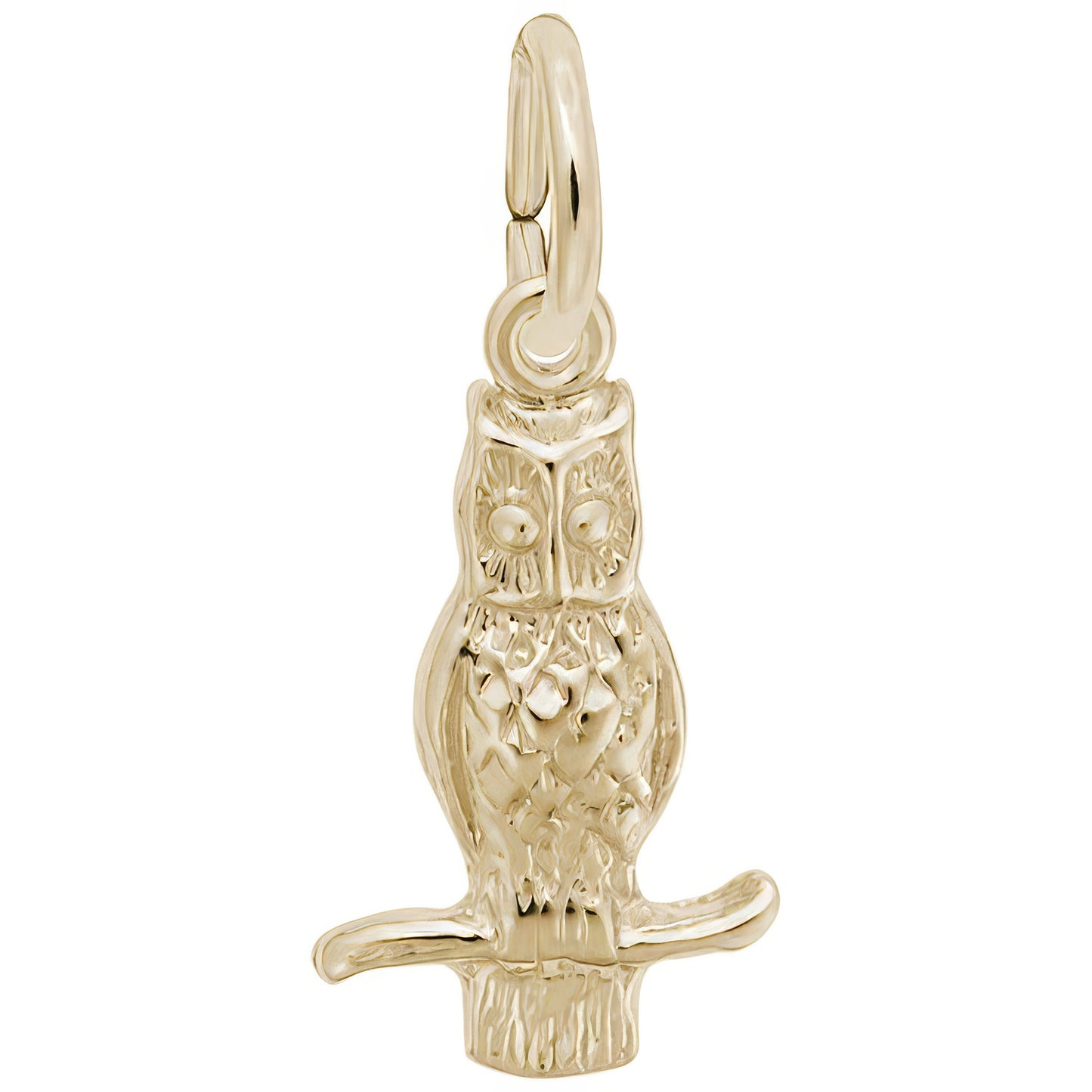 Long Eared Owl Charm - Metal - Sterling Silver