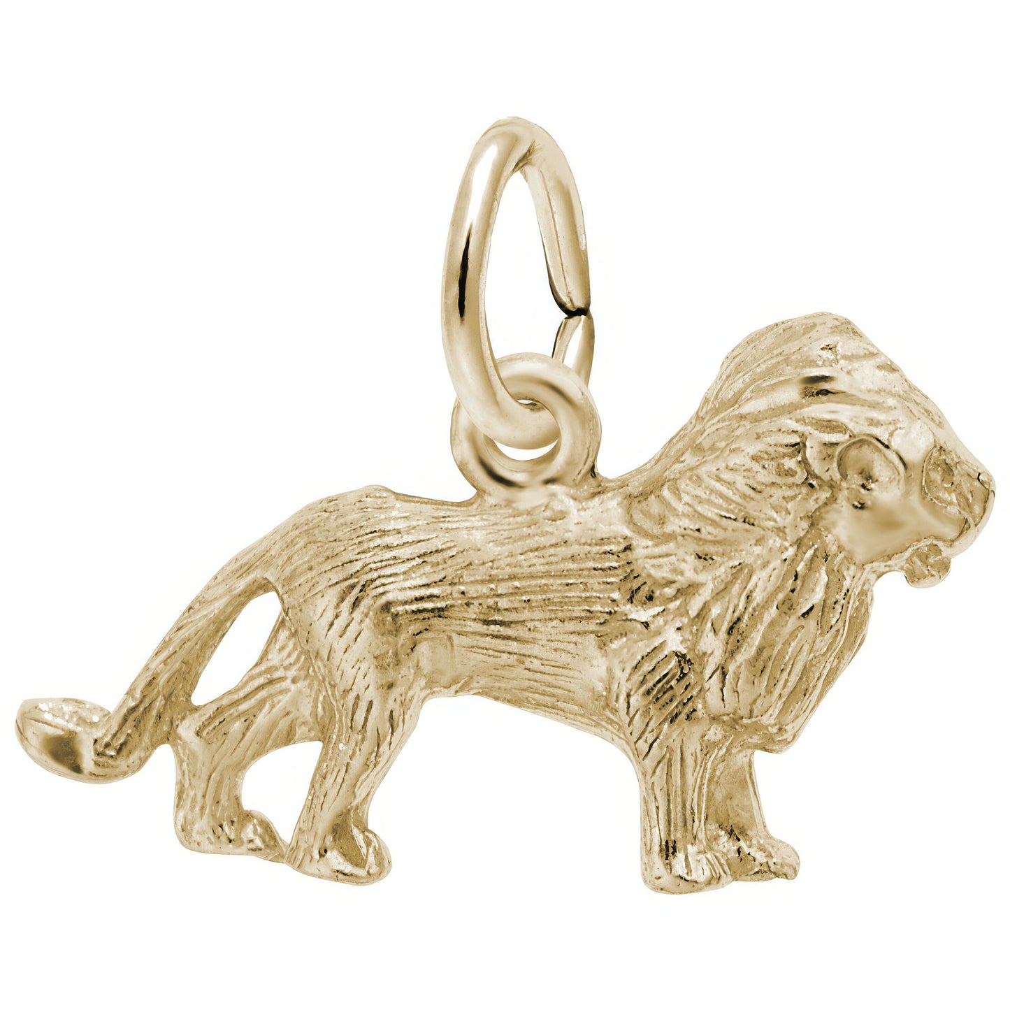Artistic Lion Charm - Metal - Sterling Silver