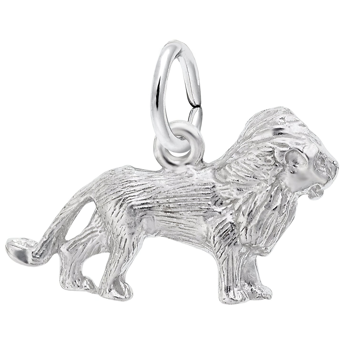 Artistic Lion Charm - Metal - Sterling Silver