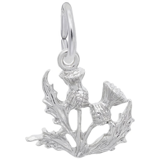 Thistle Charm - Metal - Sterling Silver