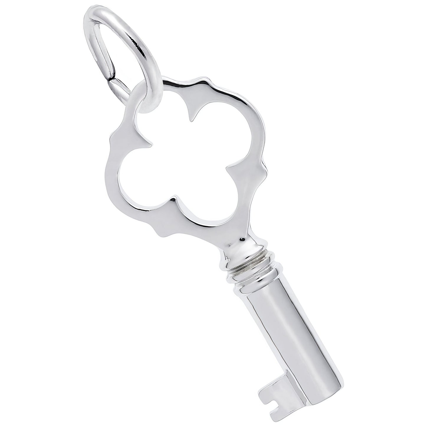 Old Style Key Charm - Metal - Sterling Silver