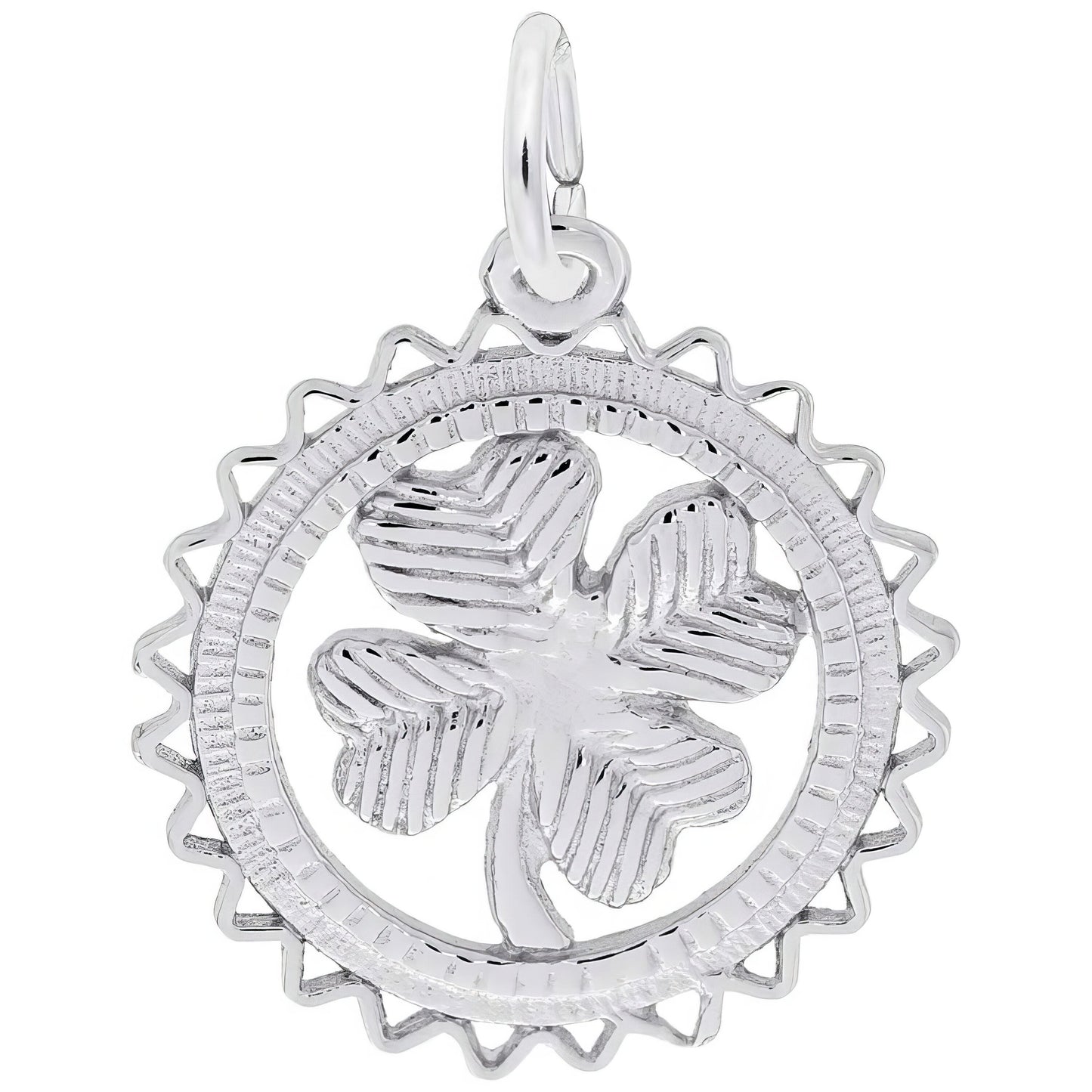 Clover Charm, Sterling Silver