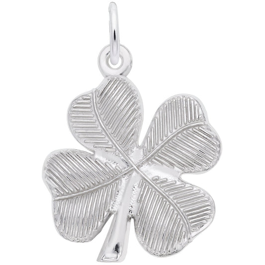 Charms Sterling Silver Four Leaf Clover Charm