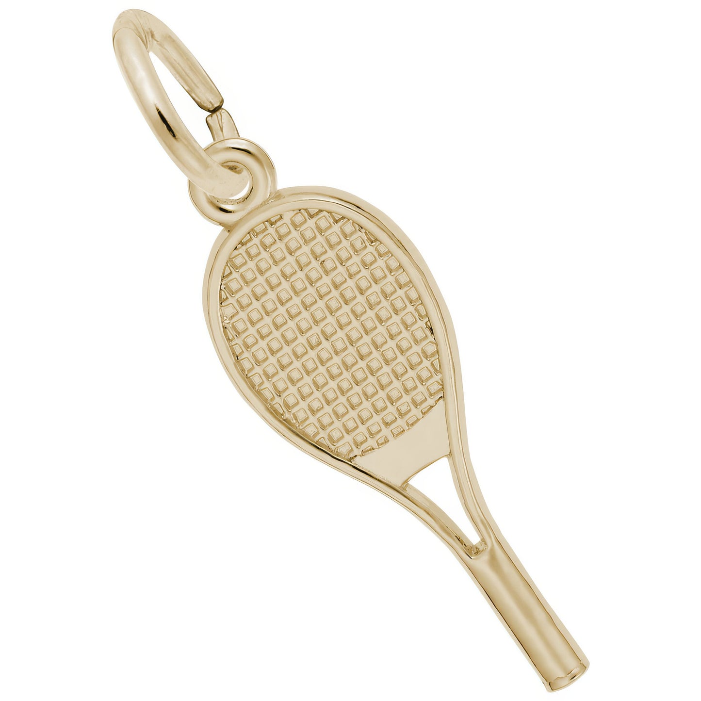 Mid-Size Tennis Racquet Charm - Metal - Sterling Silver