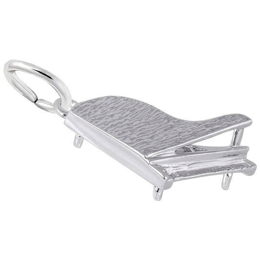 Grand Piano Charm, Sterling Silver