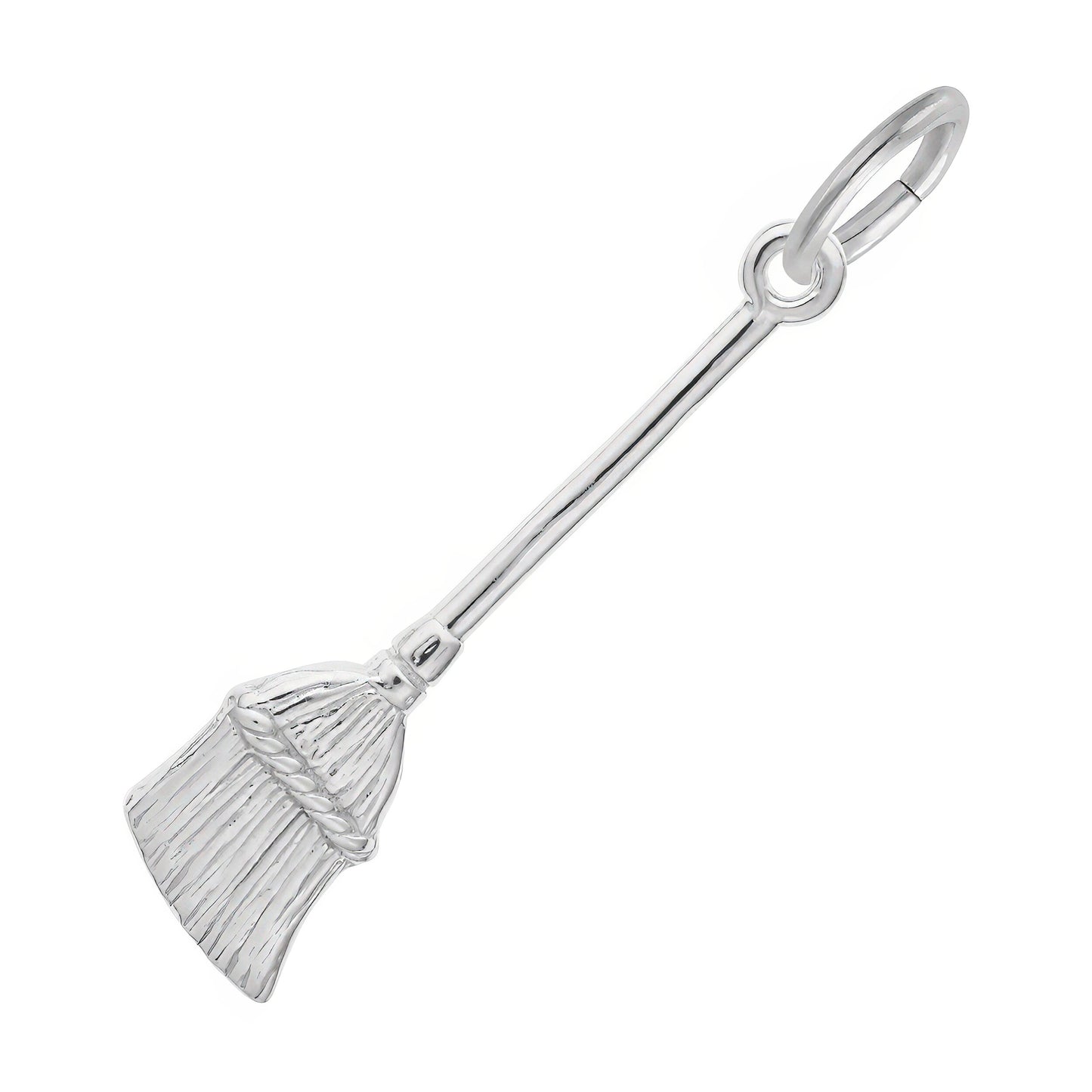 Broom Charm - Metal - Sterling Silver