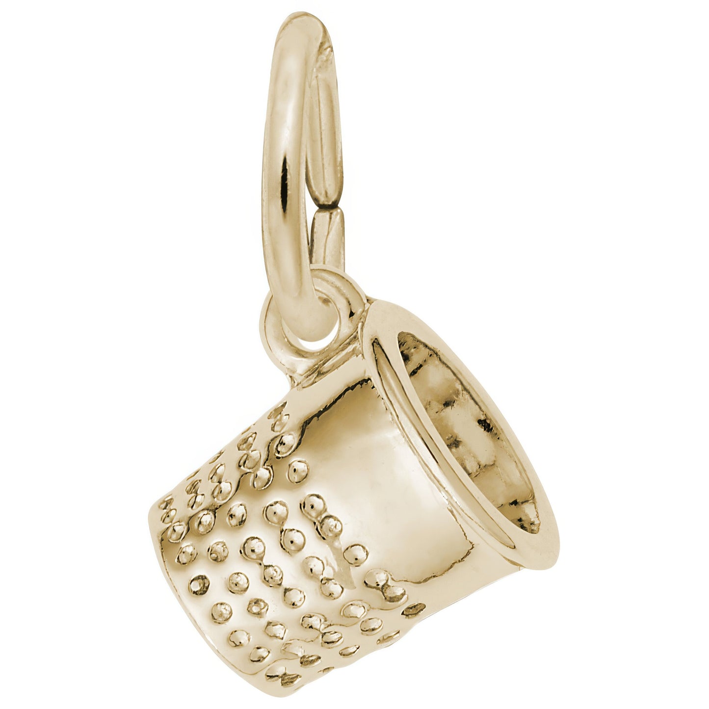 Detailed Thimble Charm - Metal - Sterling Silver