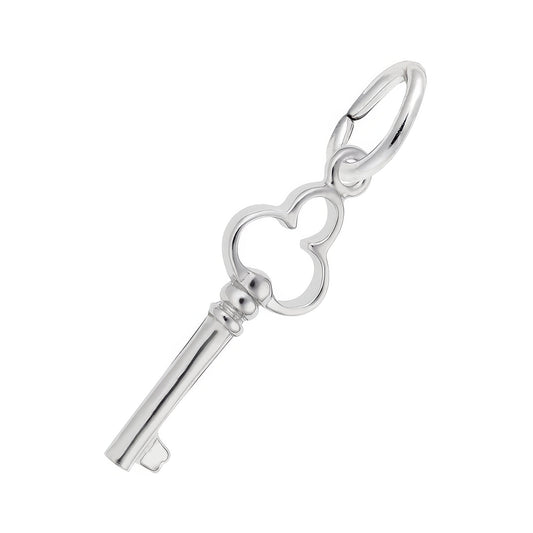 Sterling Silver Small Antique Trefoil Key Charm