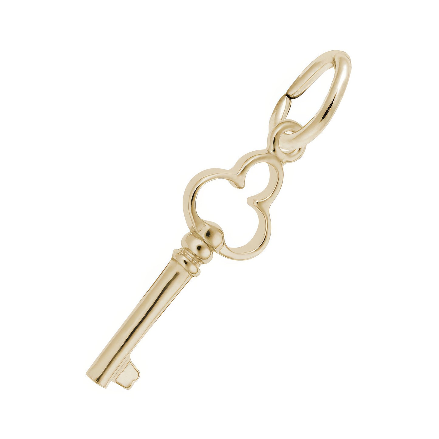 Sterling Silver Small Antique Trefoil Key Charm