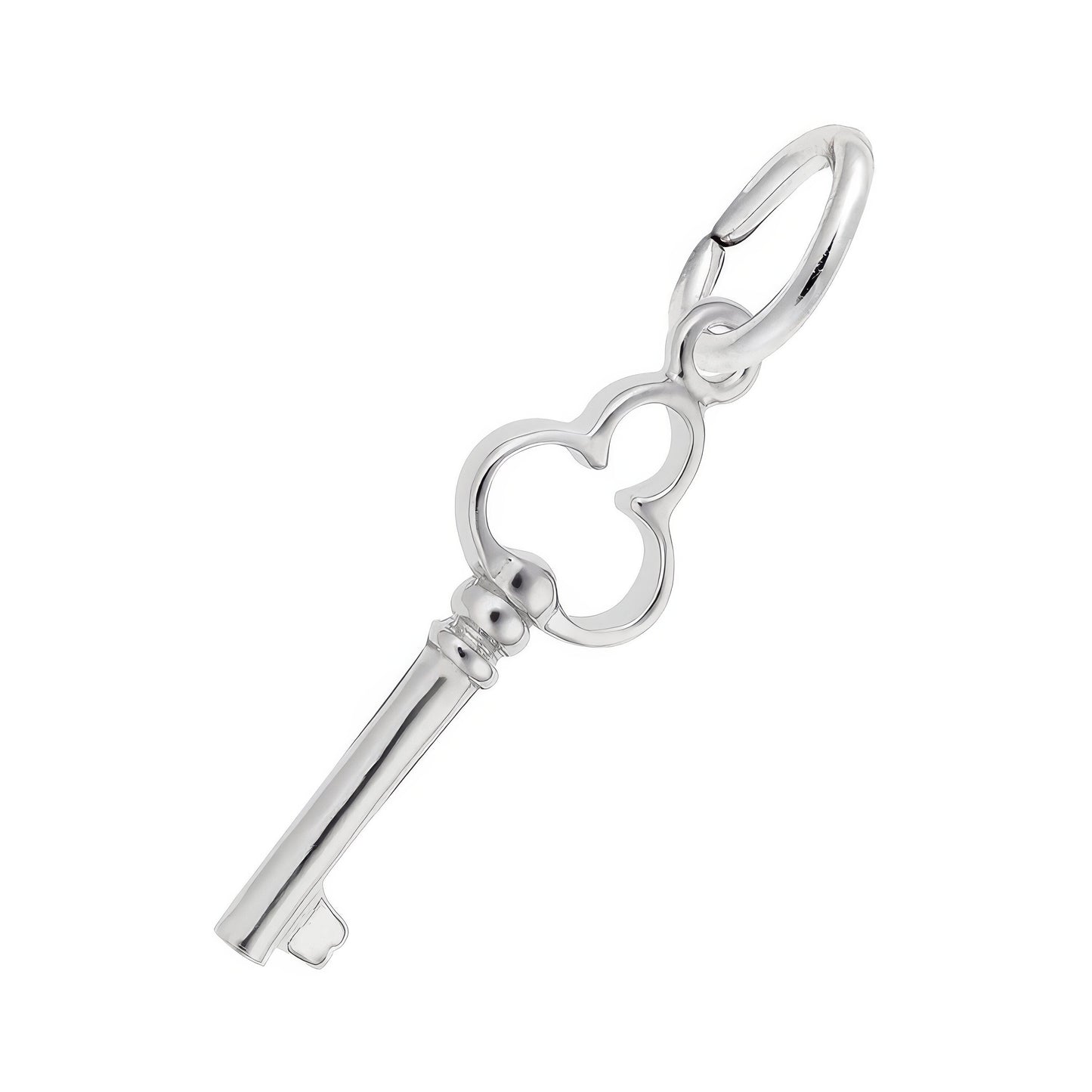 Sterling Silver Small Antique Trefoil Key Charm