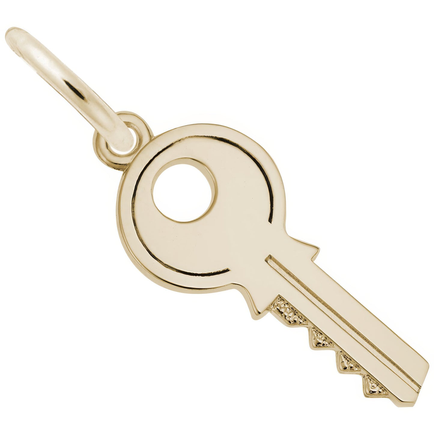 Classic House Key Charm - Metal - Sterling Silver