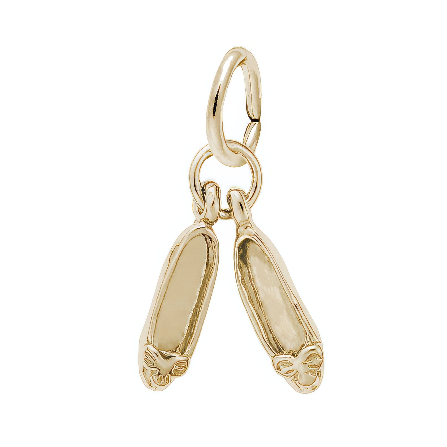 Sterling Silver Ballet Shoes Charm - 13mm x 4mm