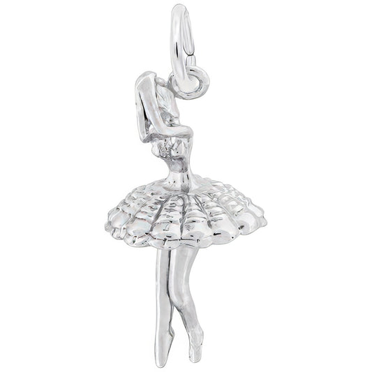 Ballet Dancer Charm, Sterling Silver