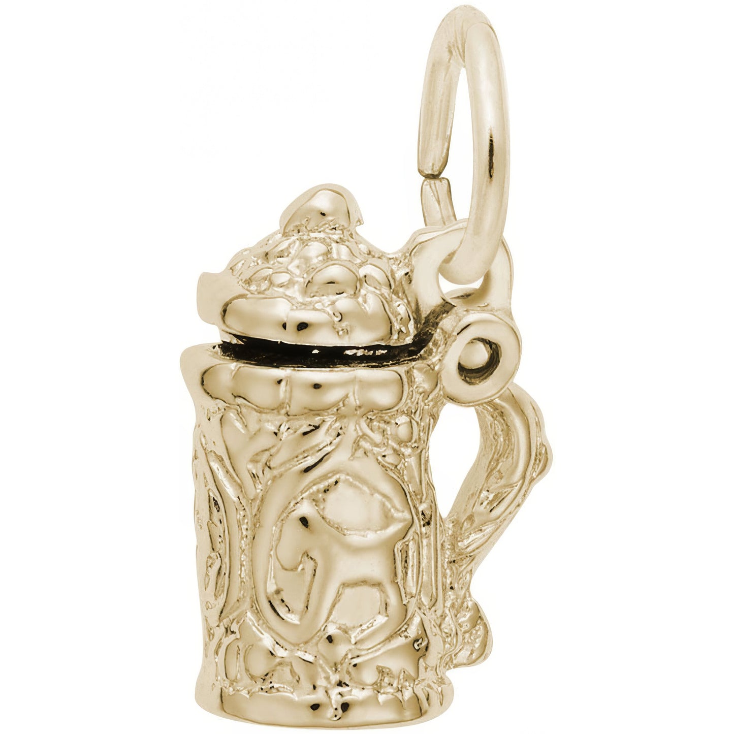 Stein Charm - Metal - Sterling Silver