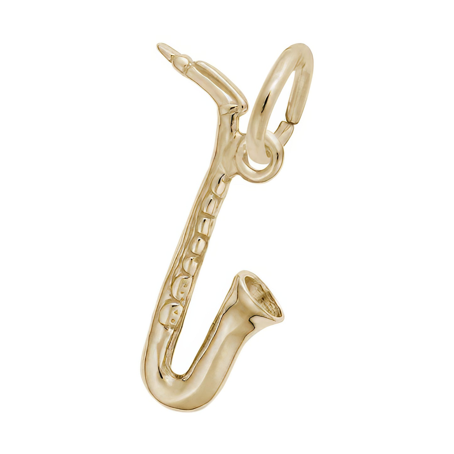 Detailed Saxophone Charm - Metal - Sterling Silver