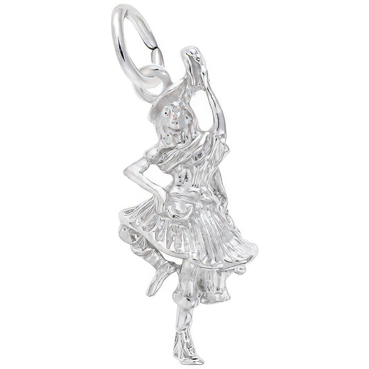 Highland Dancer Charm - Metal - Sterling Silver
