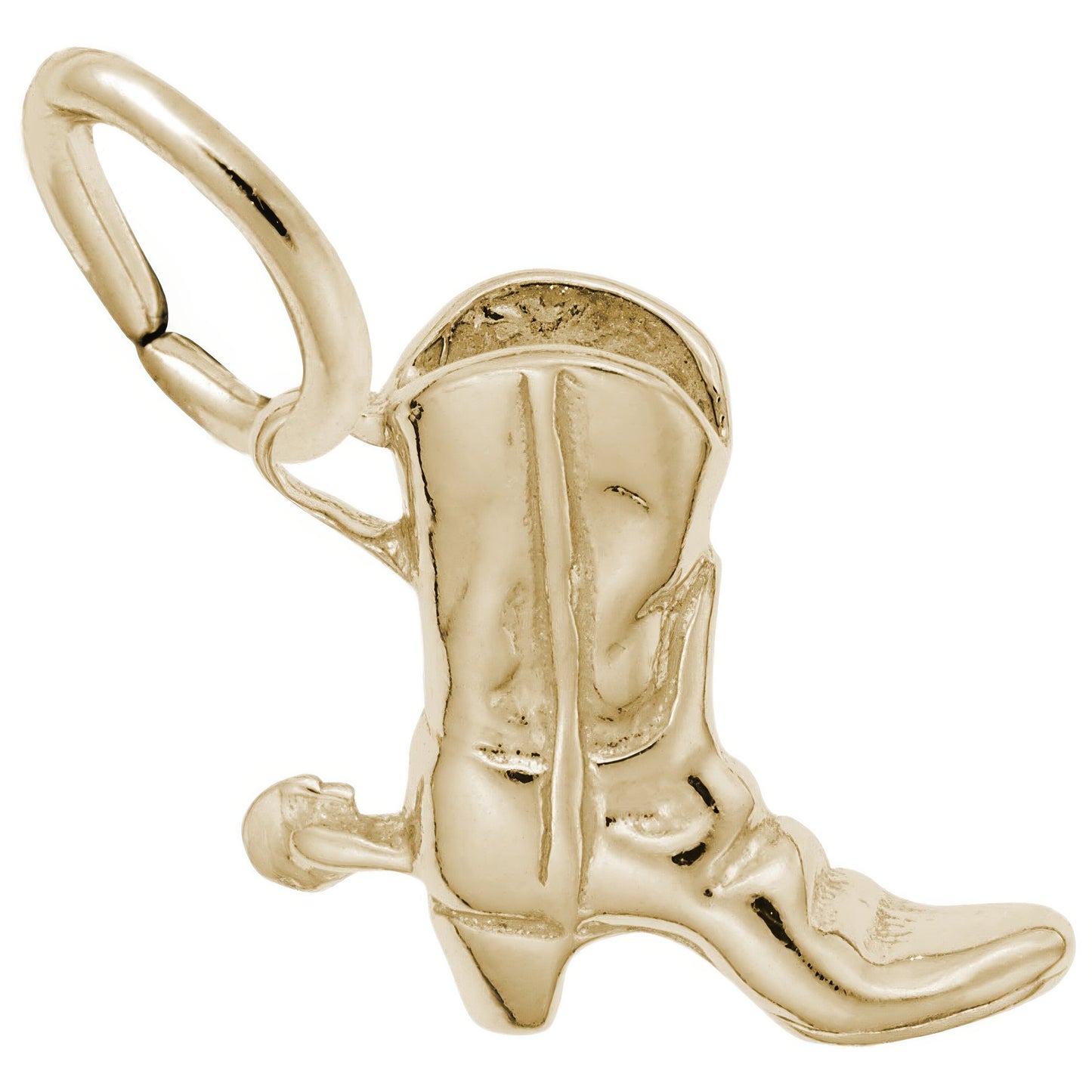 Cowboy Boot w/Spur Charm - Metal - Sterling Silver