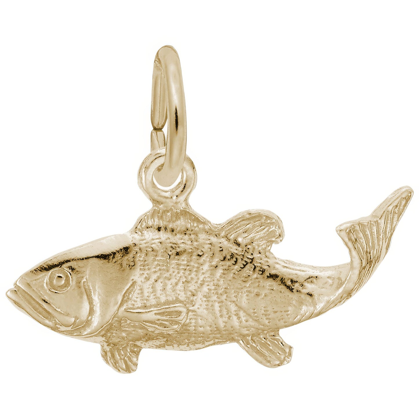 Sterling Silver Bass Fish Charm