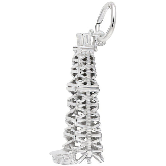 Oil Well Charm - Metal - Sterling Silver