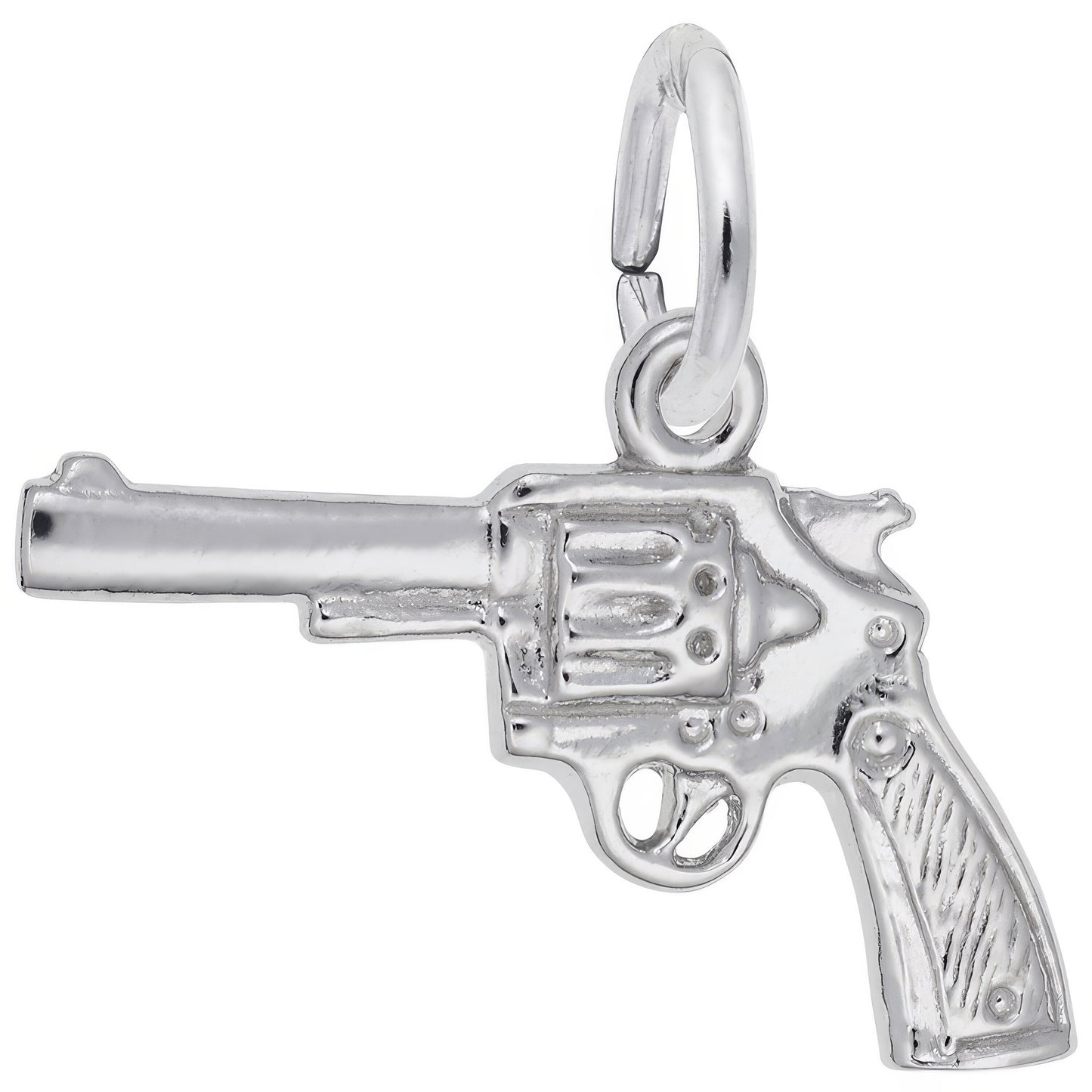 Revolver Charm - Metal - Sterling Silver