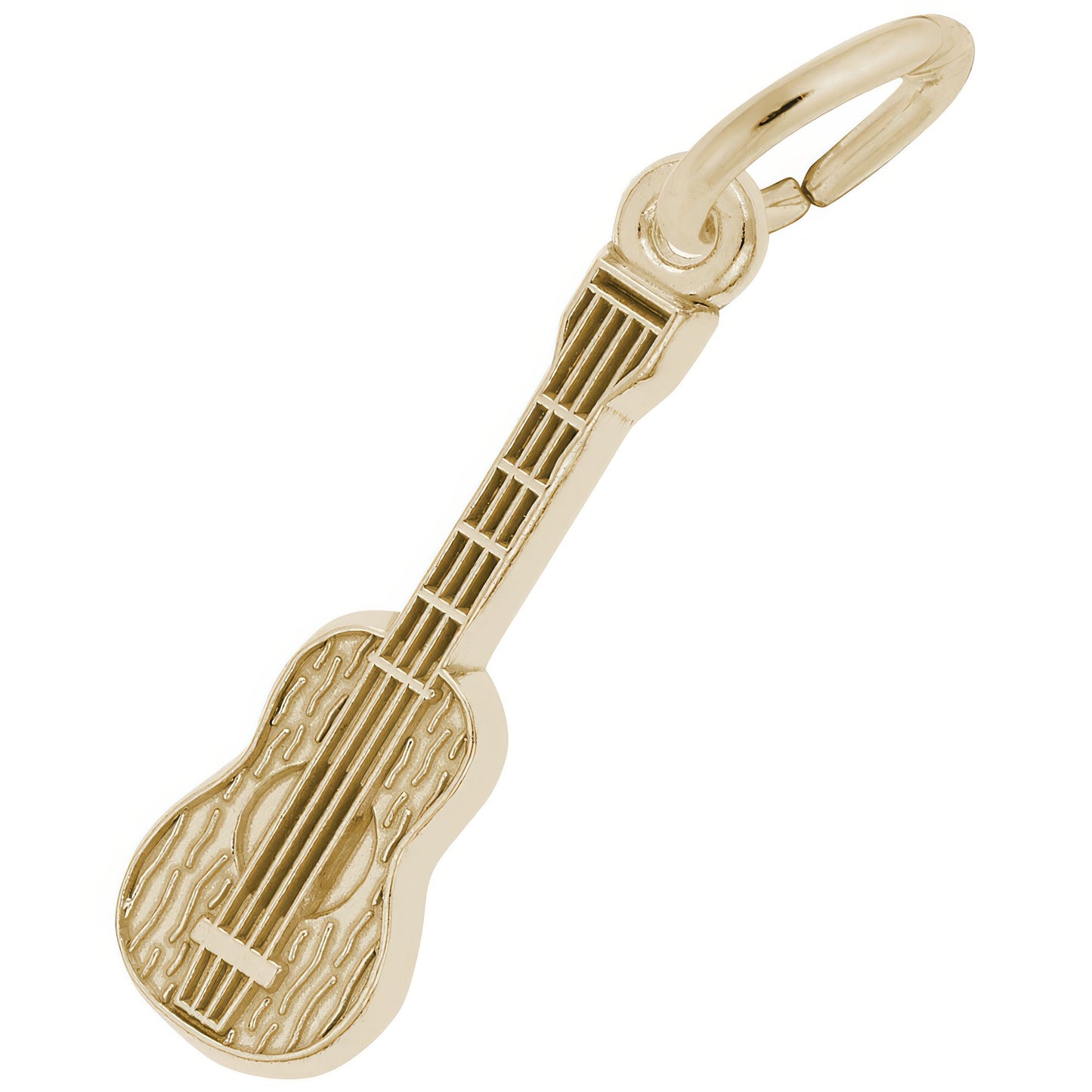 Small Acoustic Guitar Charm - Metal - Sterling Silver