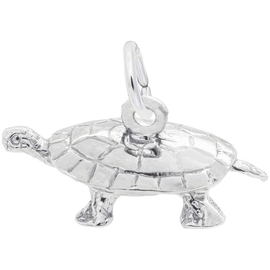 Turtle Charm, Sterling Silver
