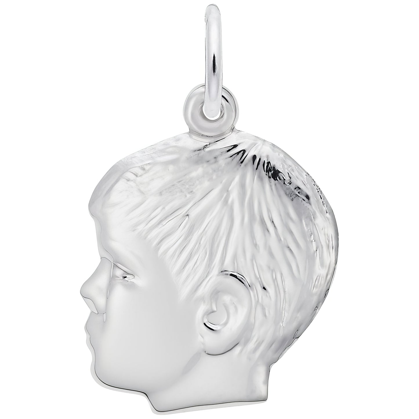 Sterling Silver Young Boy's Head Charm